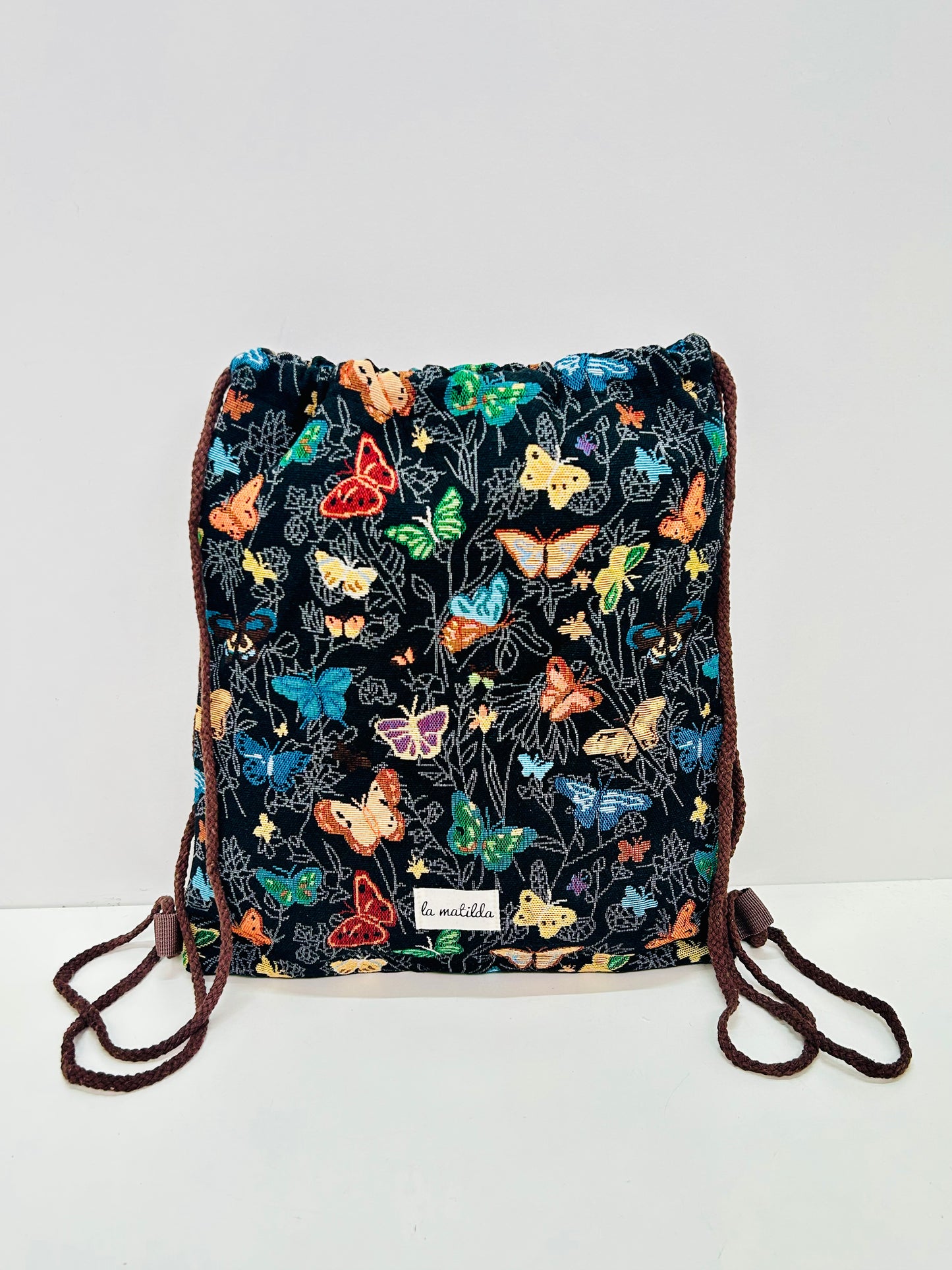 Mochila Cuerdas Mariposas negro
