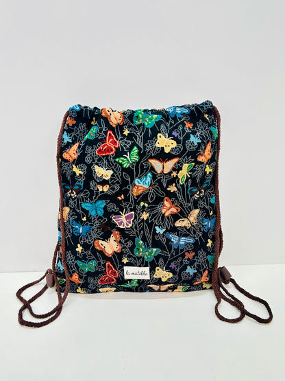 Mochila Cuerdas Mariposas negro