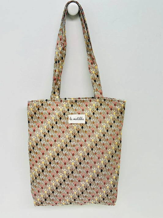 Bolsa Tote Bag XS Rombos beige