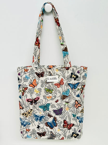Bolsa Tote Bag XS Mariposas blanco