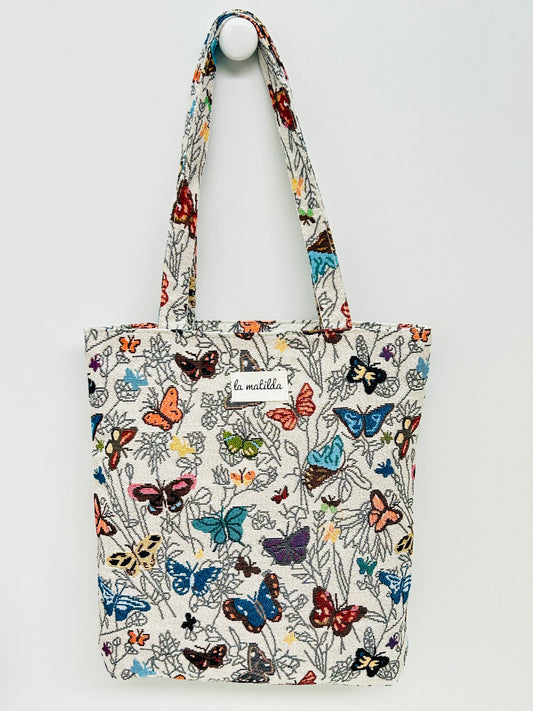 Bolsa Tote Bag XS Mariposas blanco