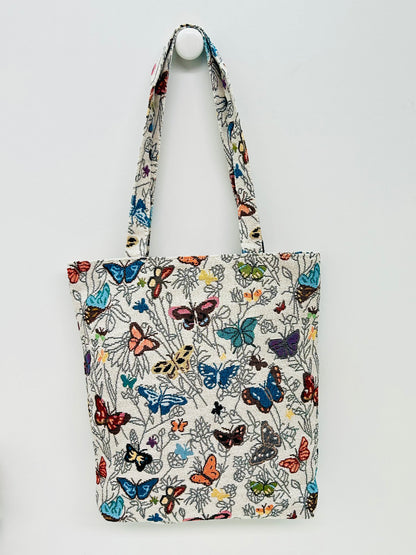 Bolsa Tote Bag XS Mariposas blanco