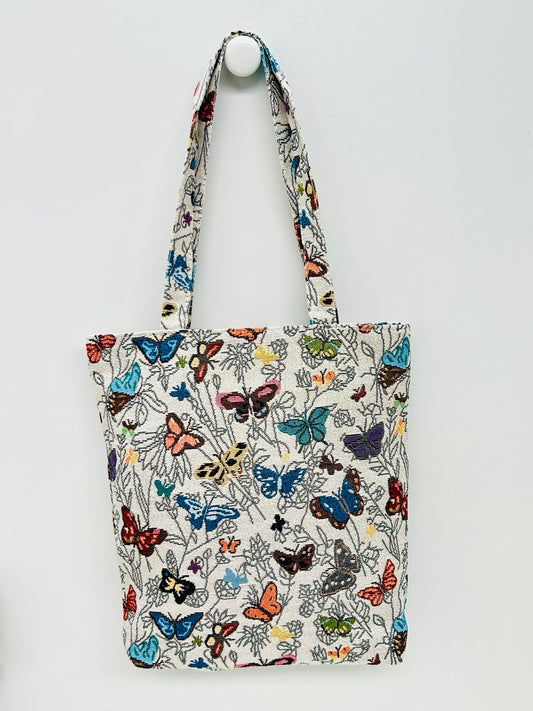 Bolsa Tote Bag XS Mariposas blanco