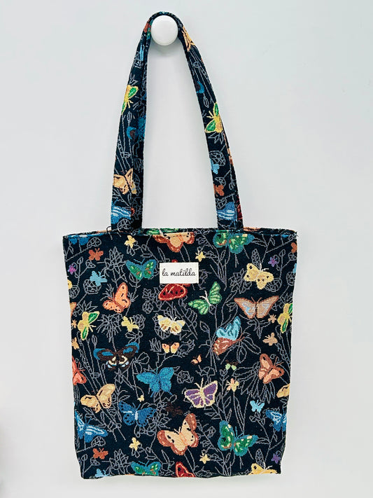 Bolsa Tote Bag XS Mariposas negro