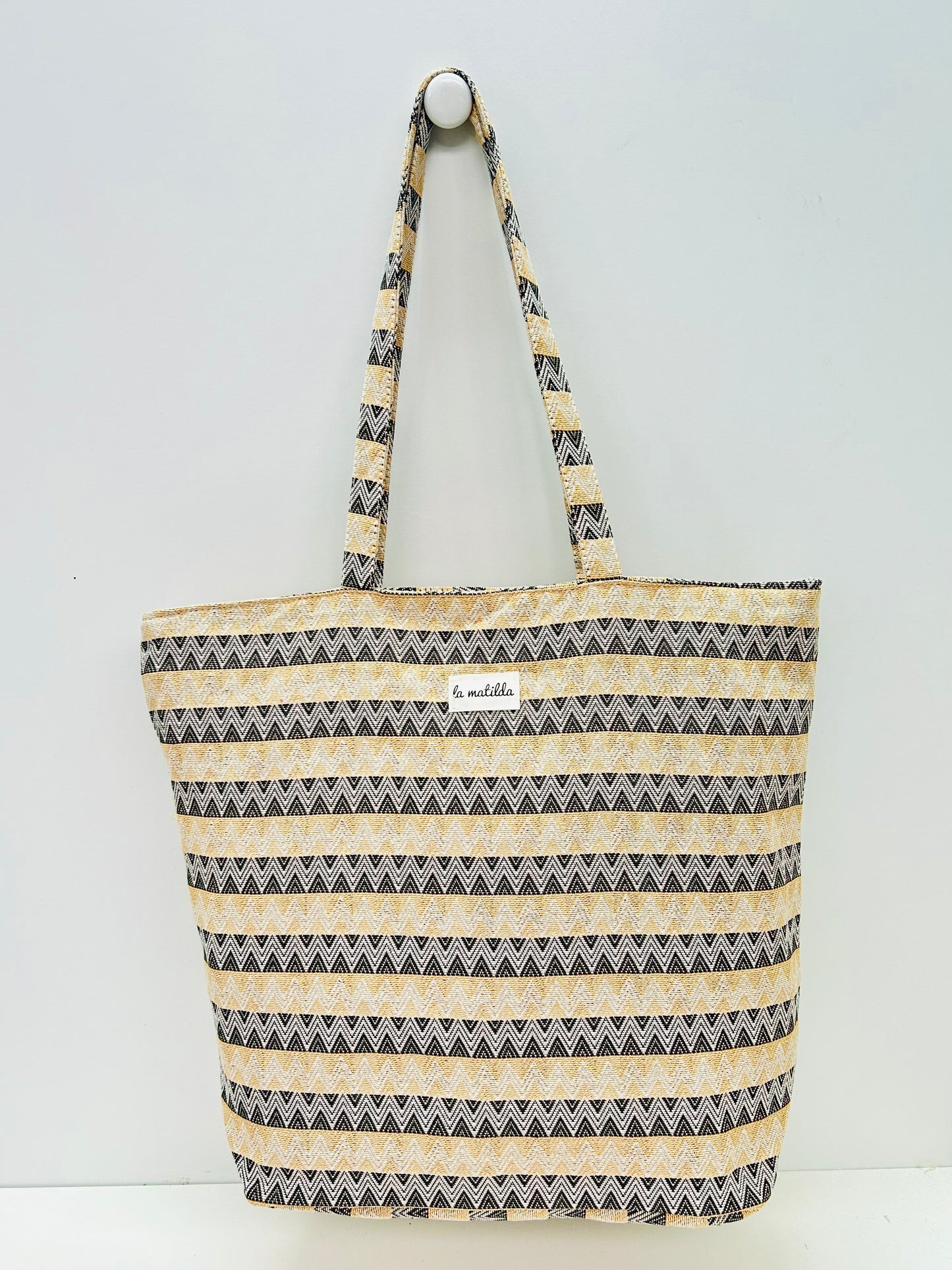 Bolsa Tote Bag Zig Zag doble color