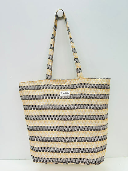 Bolsa Tote Bag Zig Zag doble color