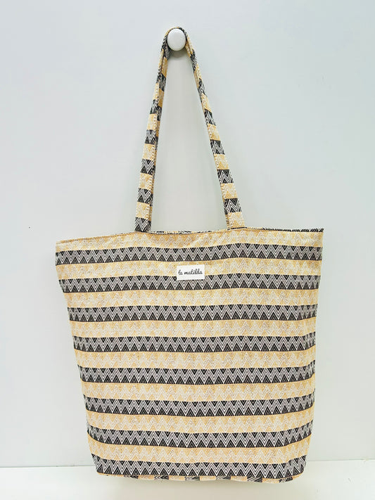 Bolsa Tote Bag Zig Zag doble color