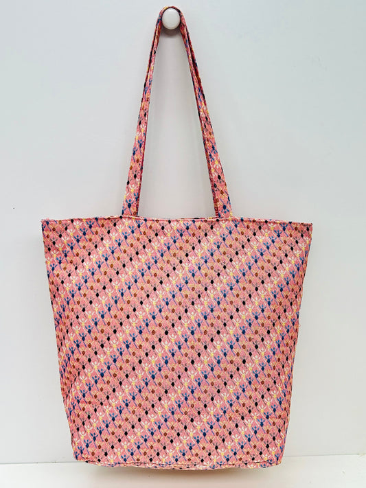 Bolsa Tote Bag Rombos rosa