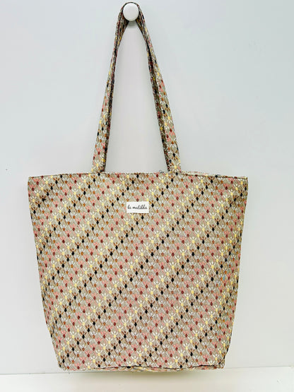 Bolsa Tote Bag Rombos beige