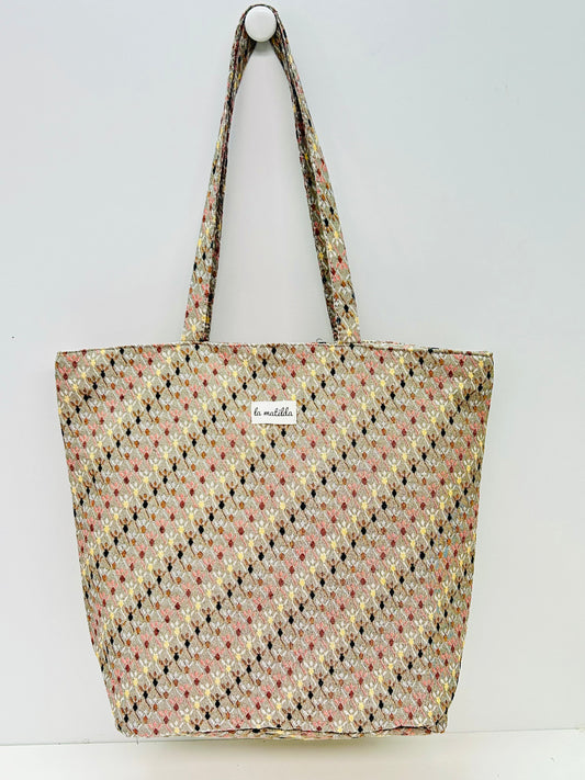 Bolsa Tote Bag Rombos beige
