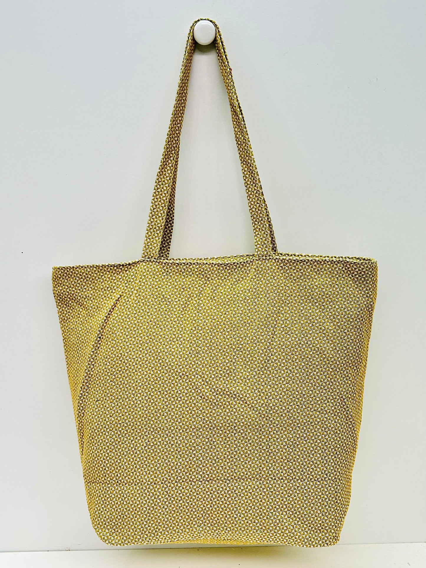 Bolsa Tote Bag Grande Trama Mostaza