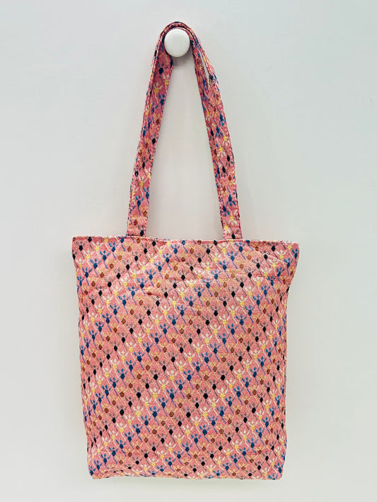 Bolsa Tote Rombos rosa