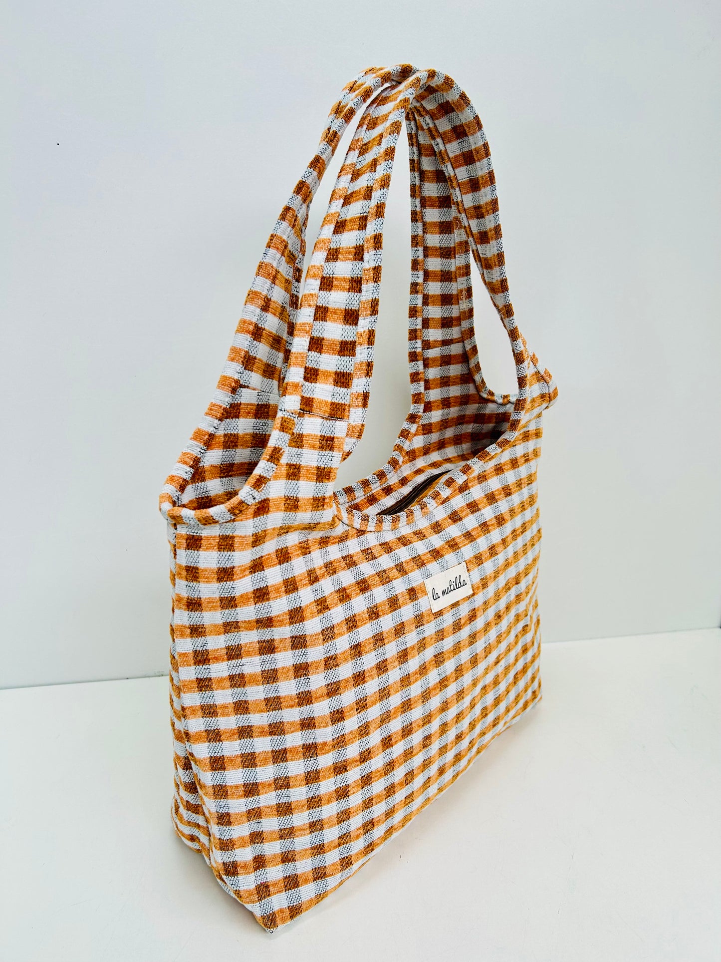 Bolso Irene Gingham Mostaza