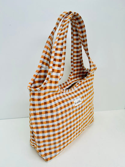 Bolso Irene Gingham Mostaza