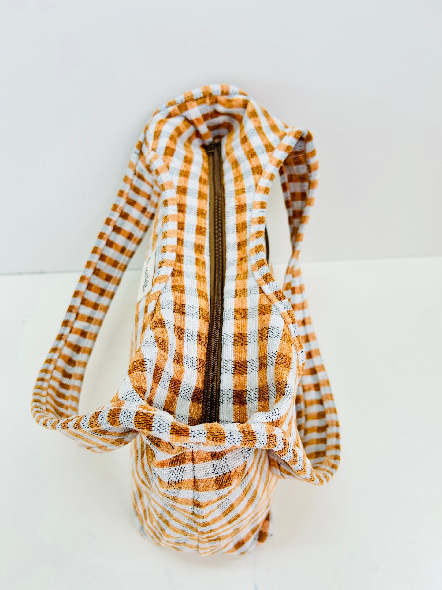 Bolso Irene Gingham Mostaza