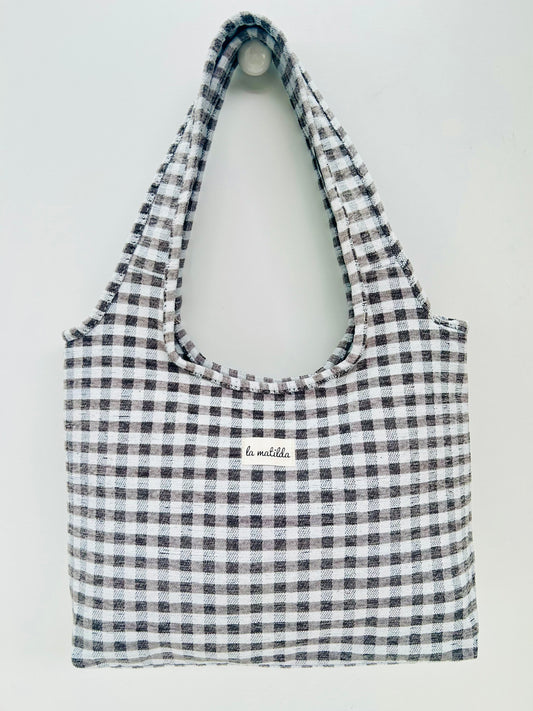 Bolso Irene Gingham Gris