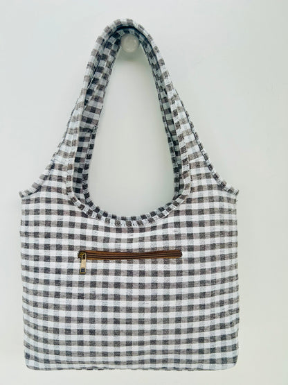Bolso Irene Gingham Gris