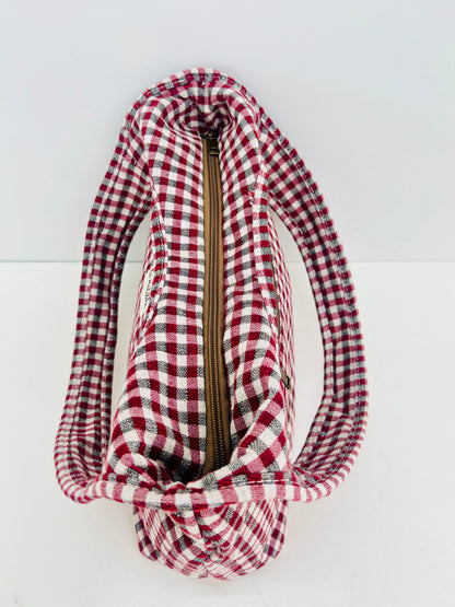 Bolso Irene Gingham Rojo - Negro