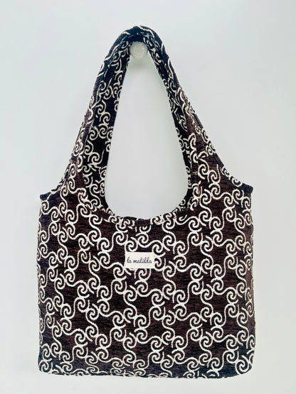 Bolso Irene Marrón Hilo Plata