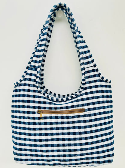 Bolso Irene Gingham Marino