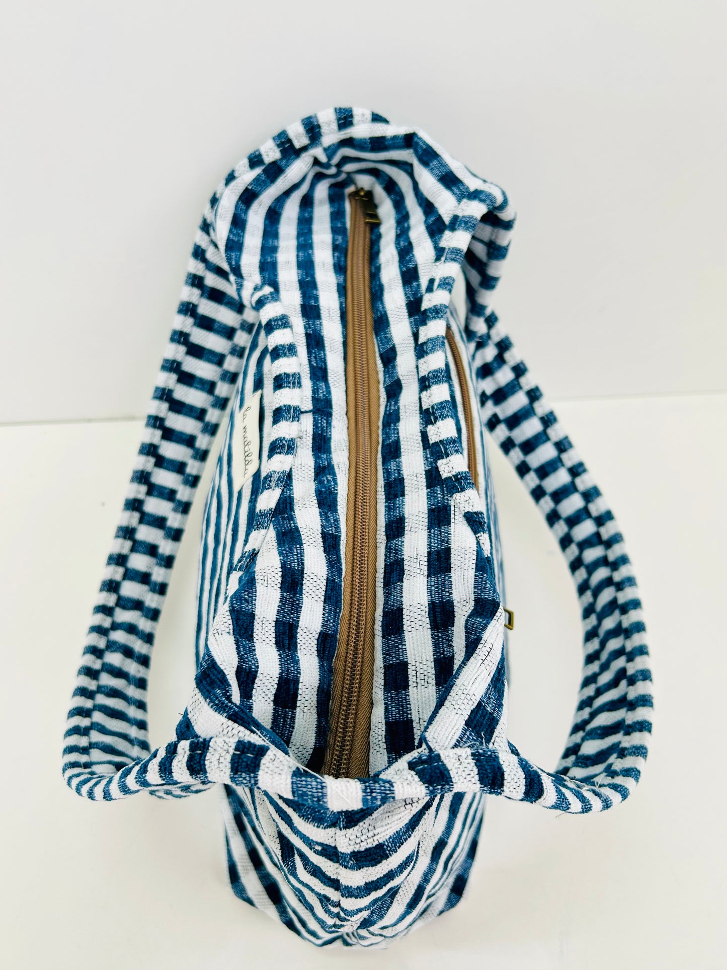 Bolso Irene Gingham Marino