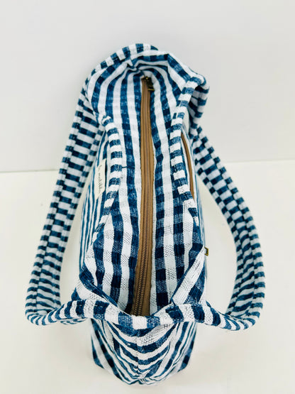 Bolso Irene Gingham Marino