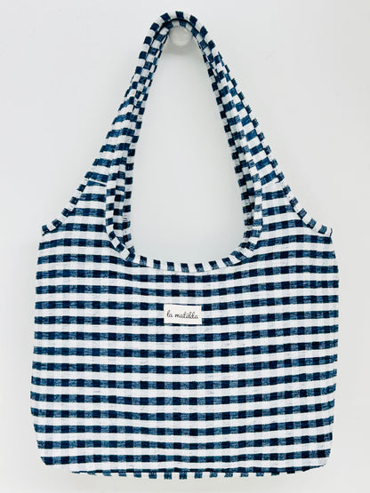 Bolso Irene Gingham Marino