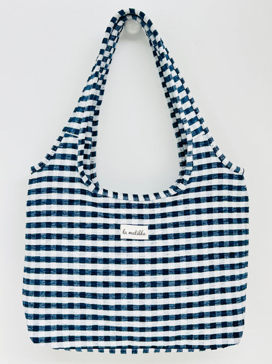 Bolso Irene Gingham Marino