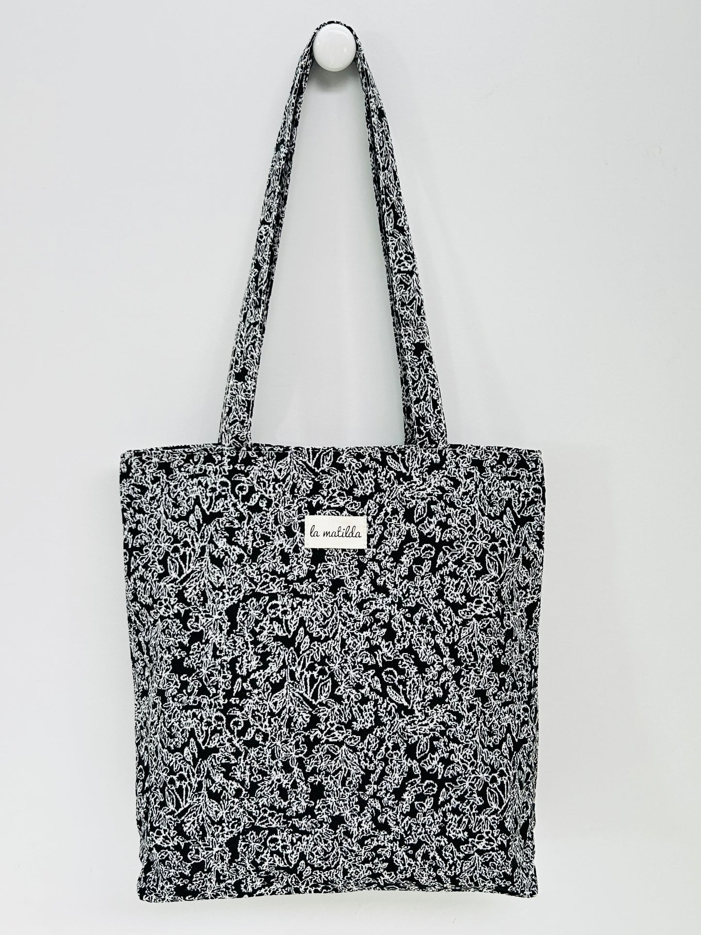 Bolsa Tote Bag Pattern Negro/Blanco