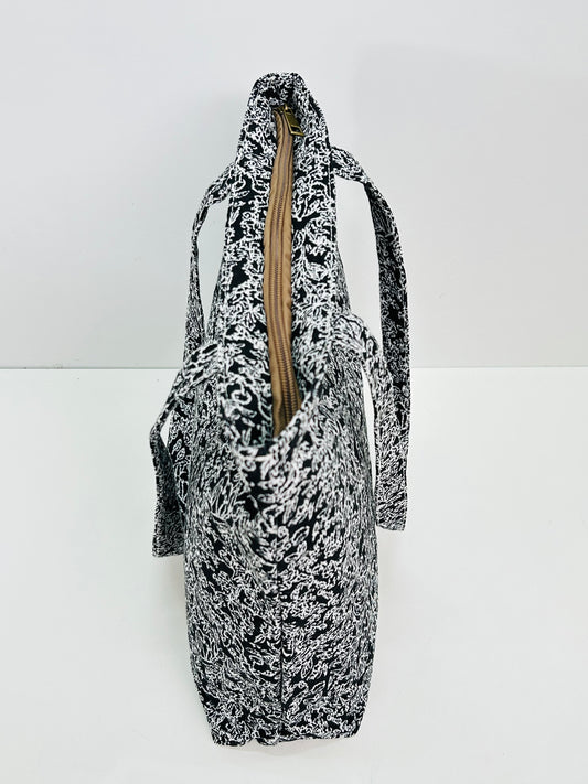Bolsa Tote Bag Pattern Negro/Blanco