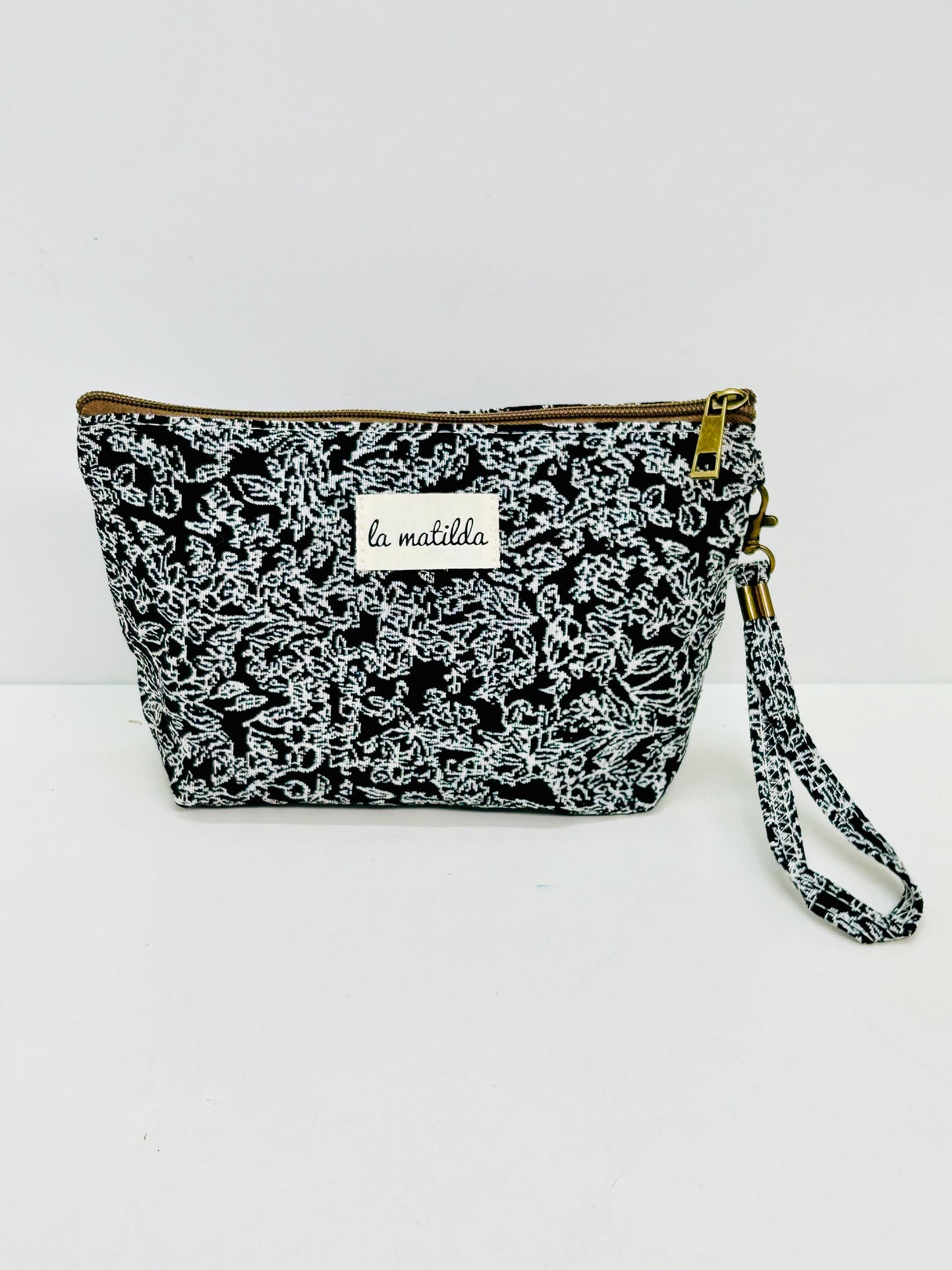 Neceser Grande Pattern Negro/Blanco