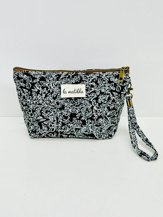 Neceser Grande Pattern Negro/Blanco