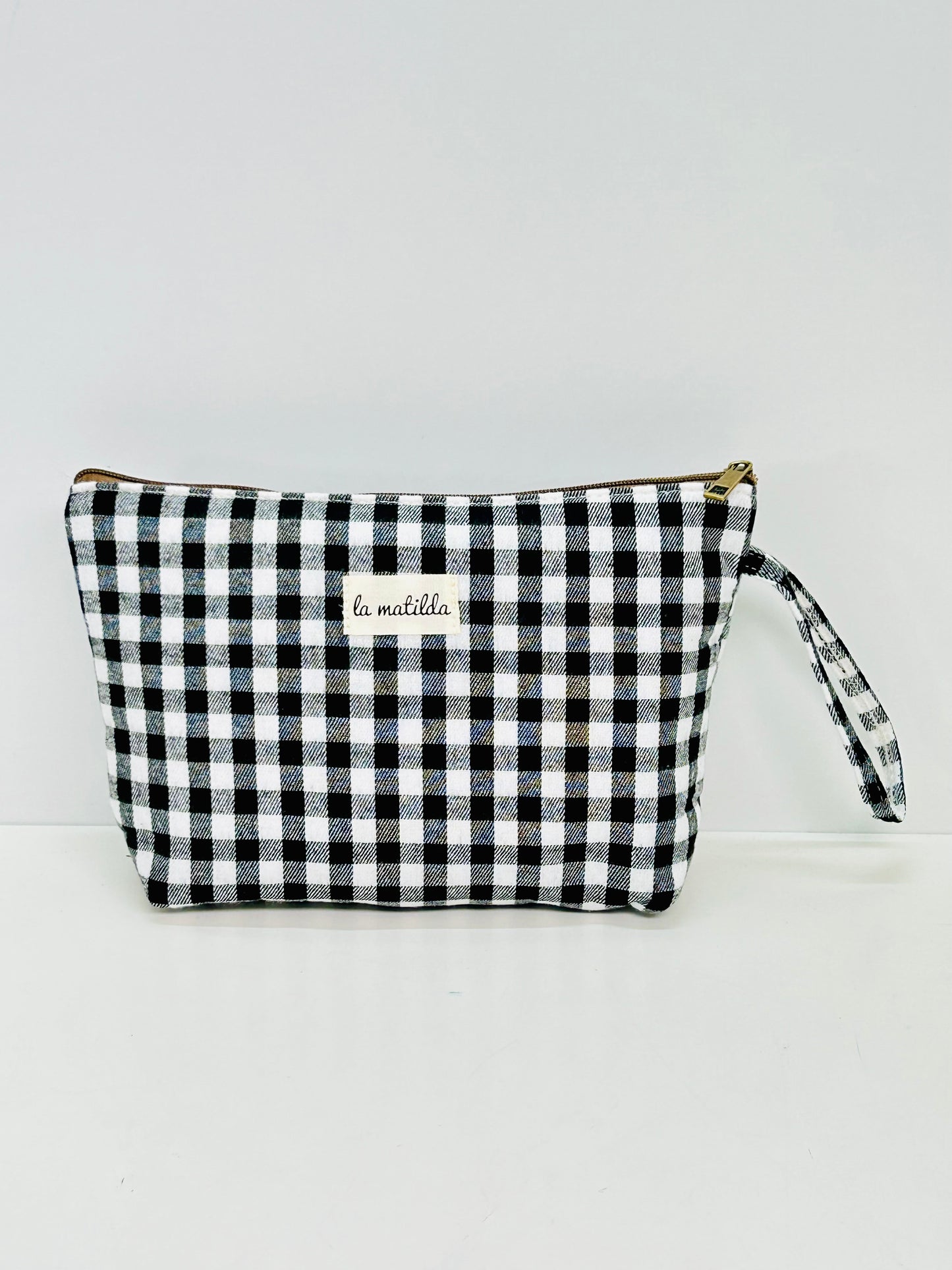 Neceser Maxi Gingham Negro