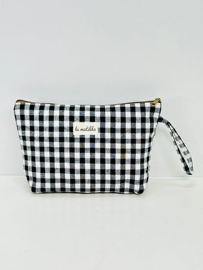 Neceser Maxi Gingham Negro