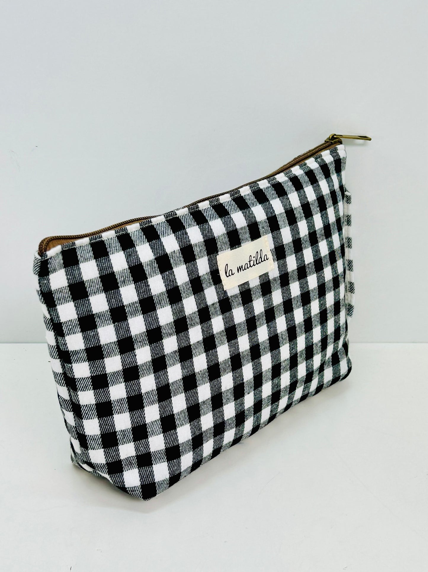 Neceser Maxi Gingham Negro