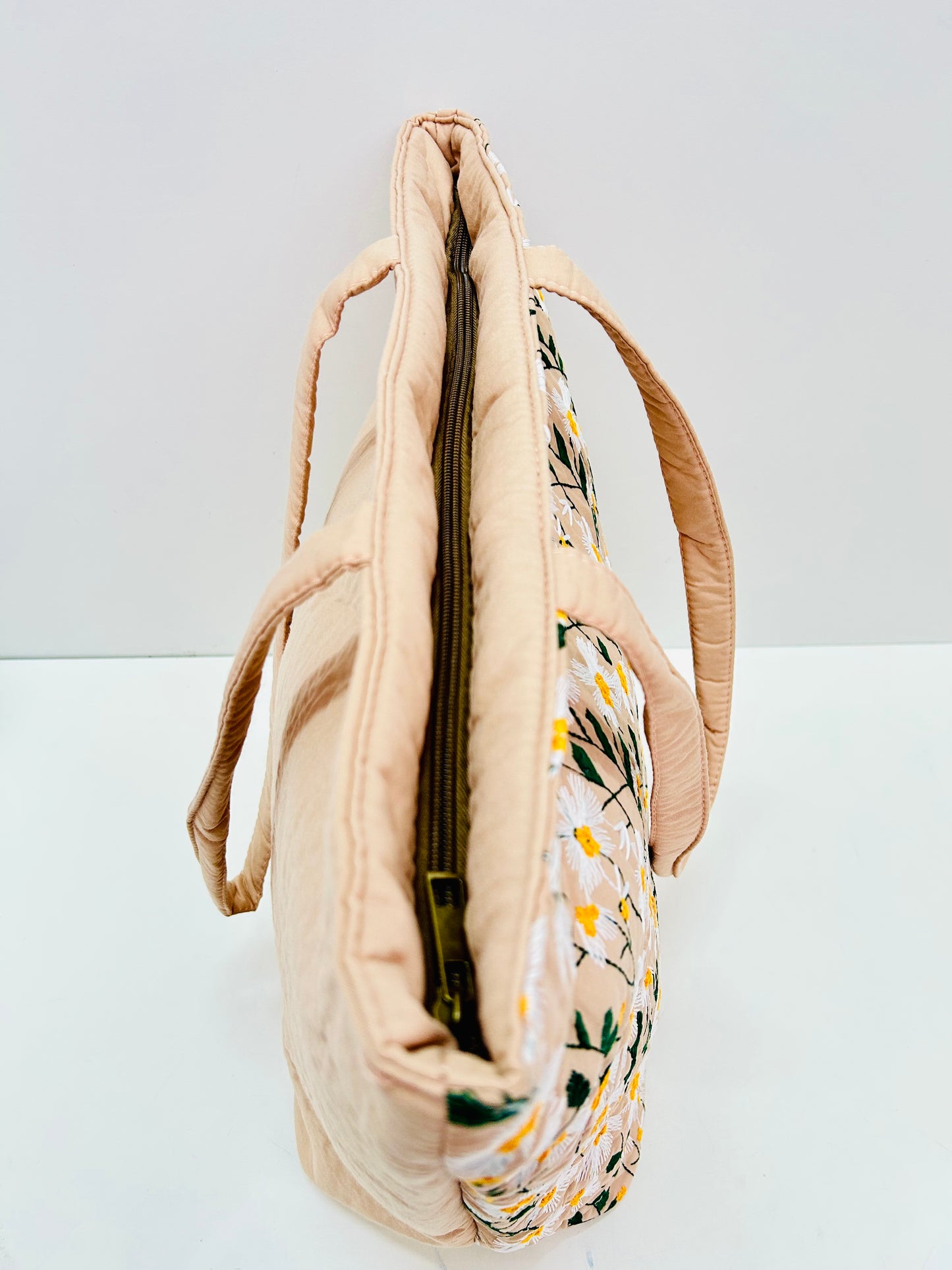 Bolsa Tote Bag Margaritas Bordadas