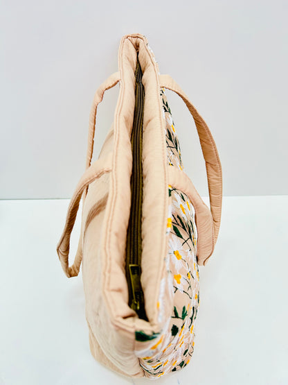 Bolsa Tote Bag Margaritas Bordadas
