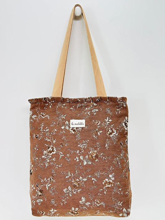 Bolsa Tote Bag Volantes Forest Marrón