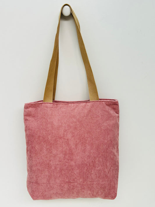 Bolsa Tote Bag en Pana Rosa