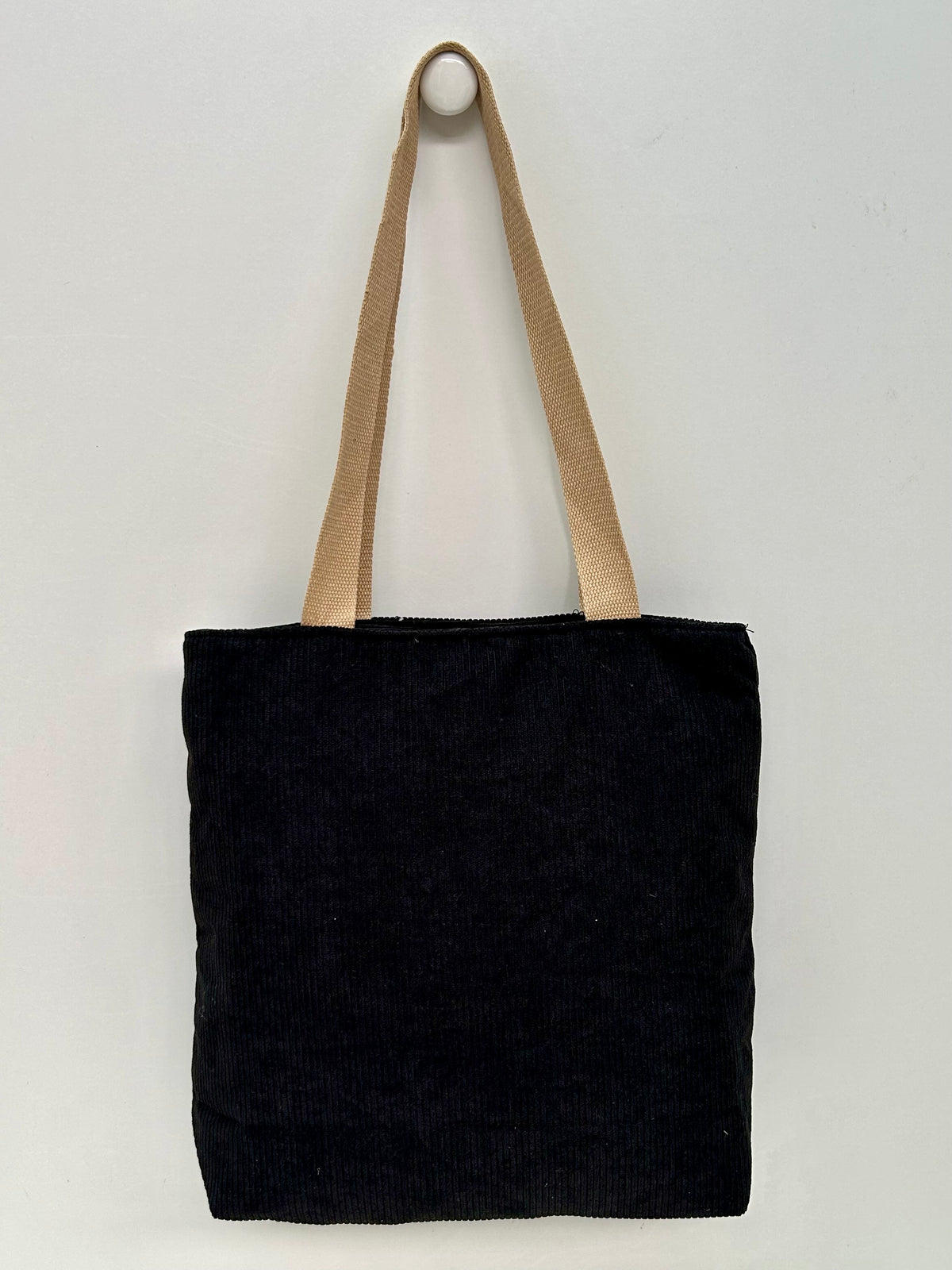 Bolsa Tote Bag en Pana Negro