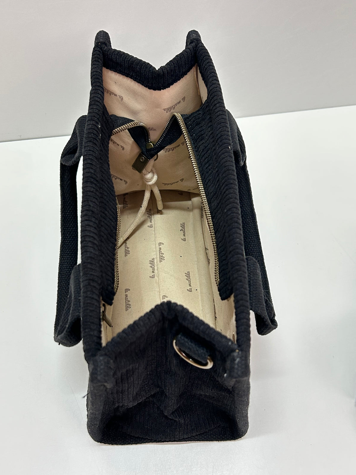 Bolso de mano Pana Negro