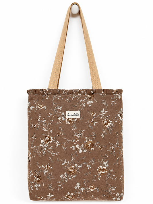 Bolsa Tote Bag Volantes Forest Marrón