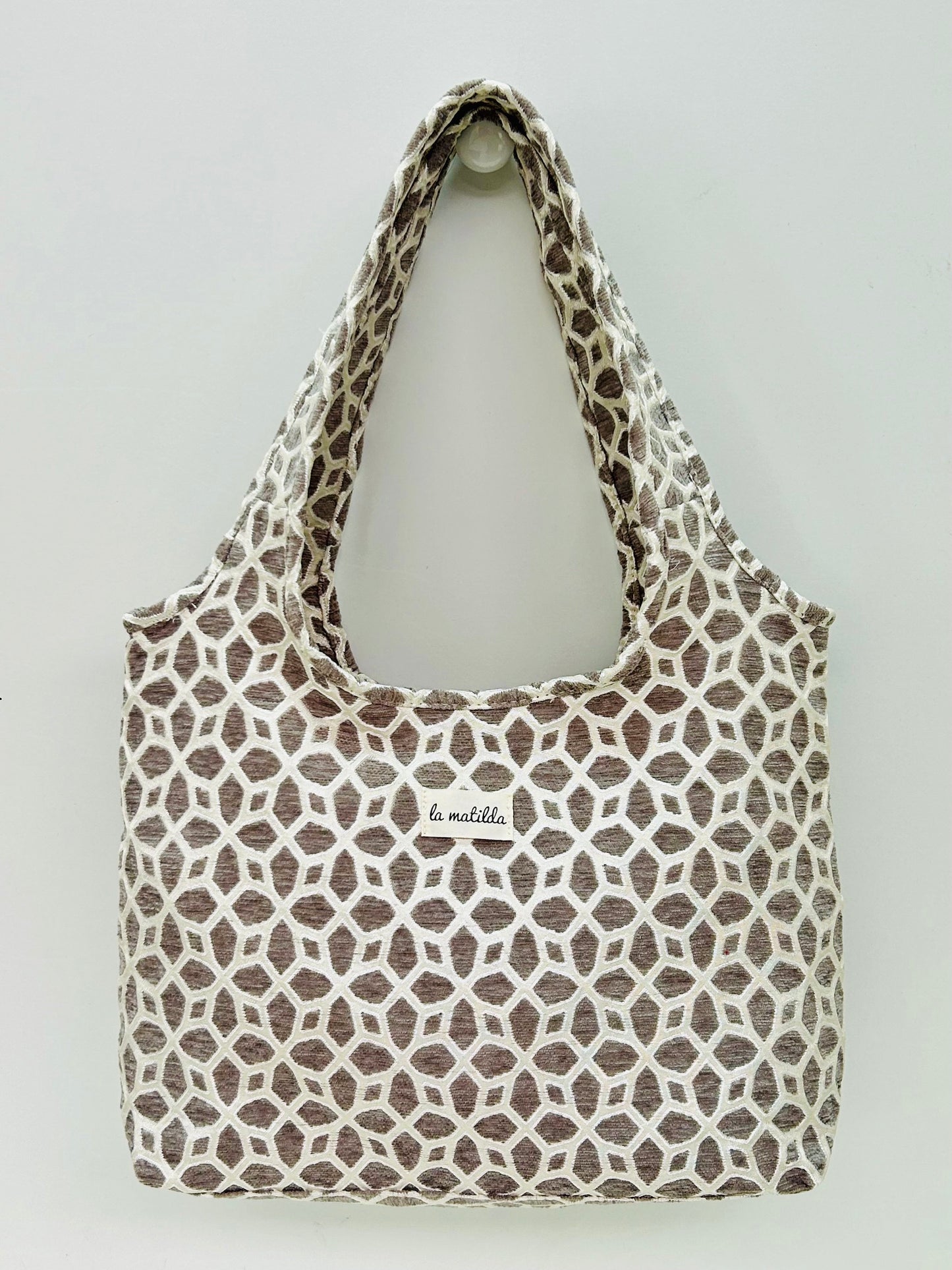 Bolso Irene gris hilo plata