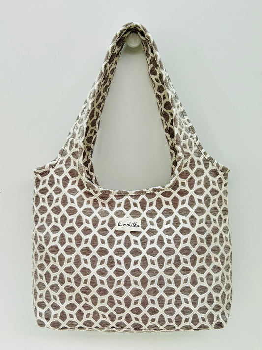 Bolso Irene gris hilo plata