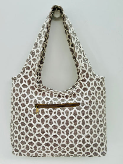 Bolso Irene gris hilo plata