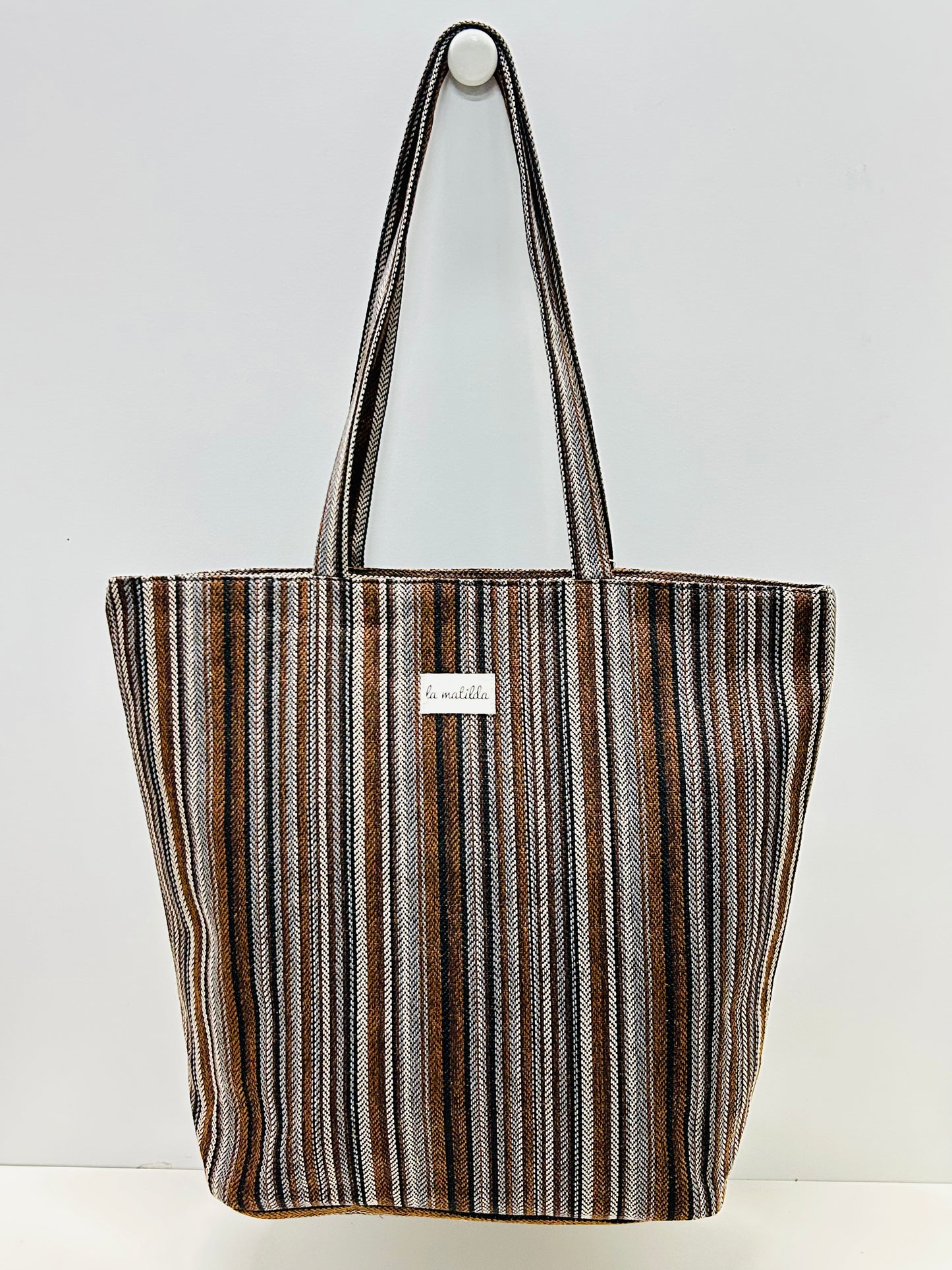 Bolsa Tote Bag Grande Línea Arena