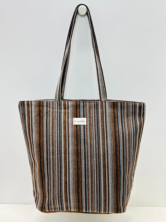 Bolsa Tote Bag Grande Línea Arena