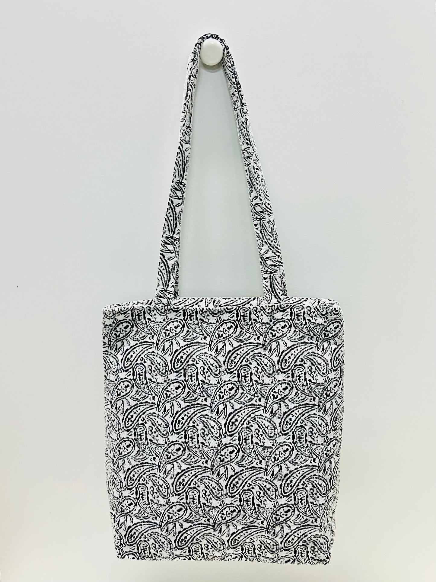 Bolsa Tote Bag Hojas Negro