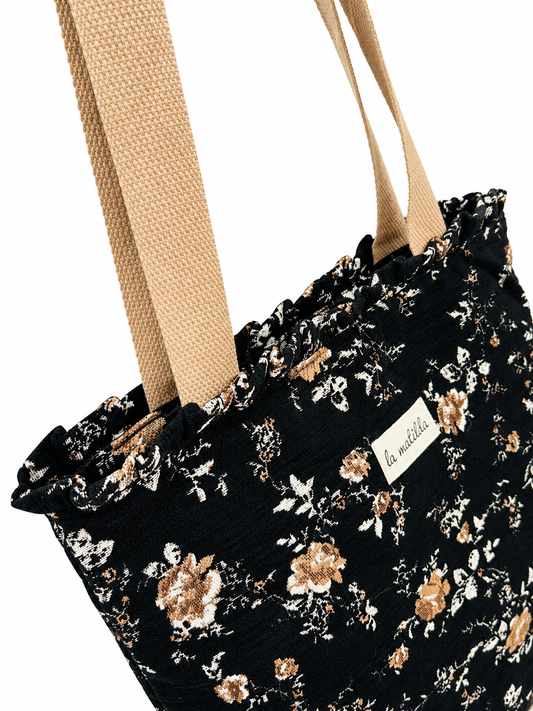 Bolsa Tote Bag Volantes Forest Negro