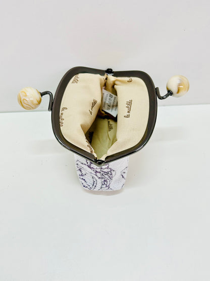 Monedero de Boquilla con Cierre de Bolas Rosa Violeta